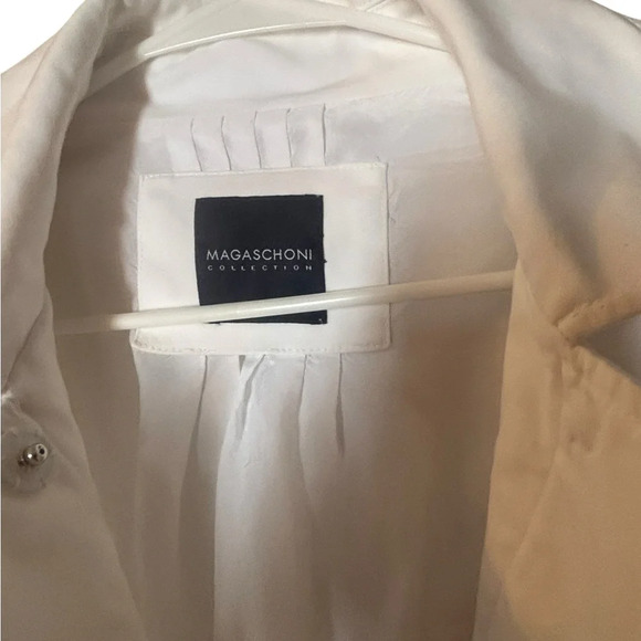 Magaschoni Collection Women’s White Jacket Size 12 Designer Business Spring - Picture 3 of 9